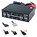 WANLONGXIN WLX-525E 5.25 Inch PC Dashboard Media Front Panel Audio, with SATA e-SATA Dual USB 3.0 6 Port USB 2.0 Five-in-one Card Reader (SD/MMC/CF/MS/TF / M2)