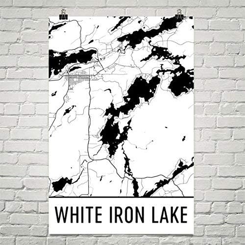 Iron Lake Minnesota Map Amazon.com: White Iron Lake Minnesota, White Iron Lake MN, White 