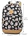 Leaper Girls Cute Backpack for School Laptop Backpack Canvas Travel Backpack for Women Kids Backpack College Kawaii Bookbag School Bags Casual Black