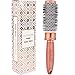 45mm Round Brush for Blow Drying - Barrel Brush Radial Ceramic Gel Handle Hair Brush - Rose Gold by Lily England