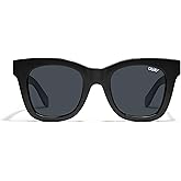 Quay - Womens Sunglasses, Polarized Square Lenses with UV Protection, Oversized Sunglasses (After Hours, Shiny Black)