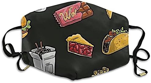 Unisex Winter Warm Mouth Anti-Dust Flu Face Mask Burger Love