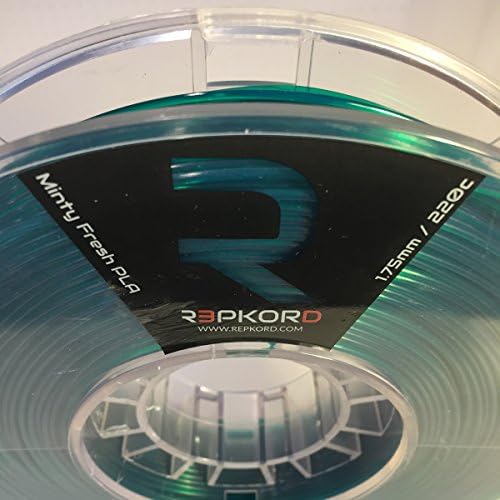 REPKORD MAX 3D Printer Filament USA Made 1.75mm Minty Fresh Green PLA, Makerbot Compatible 1lb Spool