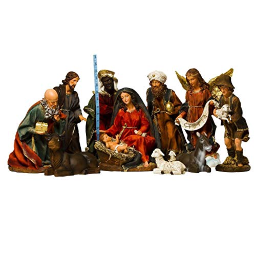 BRUBAKER Nativity Set - 14 Inches - 11 Figurines - Christmas Decoration - Nativity Scene - Thumbnail 2