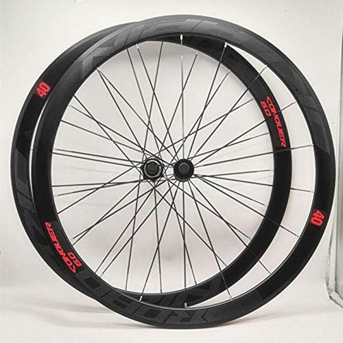 MEROCA C6.0 Super-Light Aluminum Four Sealed Bearings Flat Spokes Racing 40 Rims Road Bike Wheel 700C with Anti-cursor Wheels Rims