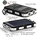 F.Dorla 20000mAh Power Bank Solar Charger Waterproof Portable External Battery USB Charger Built in LED light with Compass for iPad iPhone Android cellphones, 9 Colors Avaliable (White+Black)