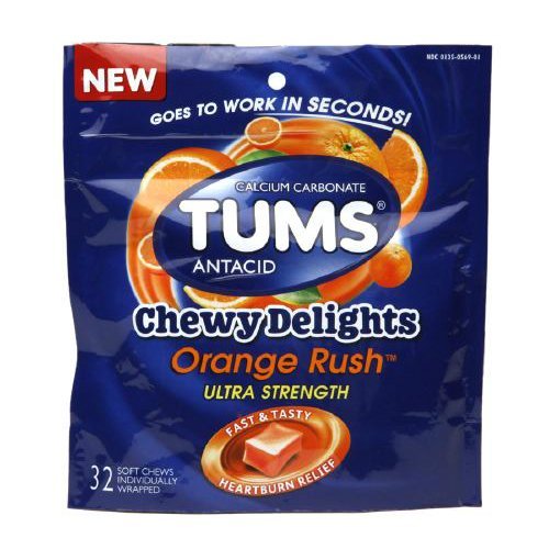 Tums Chewy Delight 1177mg Orange Rush 32 Chewables Tums Chewy Delight 1177mg Orange Rush 32 Chewables