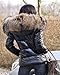 Roiii Women Winter Warm Down Jacket Thick Slim Flash Coat Down Outdoor Hood Parka Short Slim Jacket Black