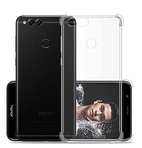 Plus Protective Soft Transparent Shockproof Hybrid Protection Back Case Cover Packaging Kit for Huawei Honor 7X