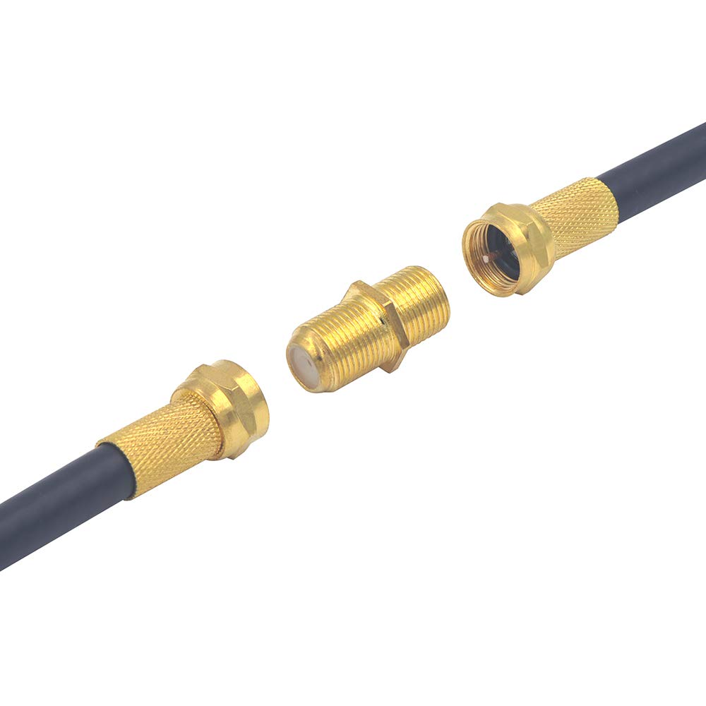 VCE Gold Plated F-Type Coaxial RG6 Connector,Cable Extension Adapter Connects Two Coaxial Video Cables: Industrial & Scientific