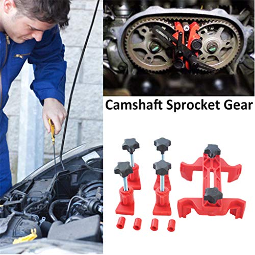 BeautyShe Timing Gear Clamp Set - Holds Valve Timing - Single, Dual or Quad Overhead cam (red)