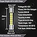 NAKOBO White 29mm Festoon Led Bulb 9-SMD 4014 Chipsets 6614F 6641 6612F 6615F12V for Car Interior Vanity Mirror Sun Visor Dome Lights（pack of 4）