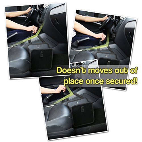 Zone Tech Portable Comfortable Fully Leak Proof Mini Vehicle Waste Bag - Classic Black Premium Quality Black Universal Traveling Portable Car Trash Can for Container Waste Storage and Rubbish - Thumbnail 5