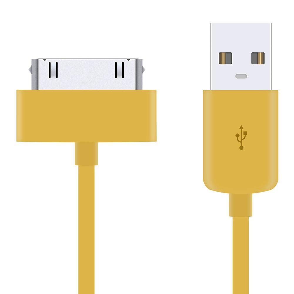 DragonTrading 3 Pack of 2 Metres Extra Long Yellow 30-Pin USB Data Sync Charging Cable Charger Lead USB Data Sync Cable