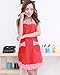LEMO Ushoppingcart New fashion women ladies Sweet Cotton Grid Pattern Housewife home chef cooking apron Working Chefs Kitchen Cooking Cook Women's Bib Apron with Bowknots Pockets