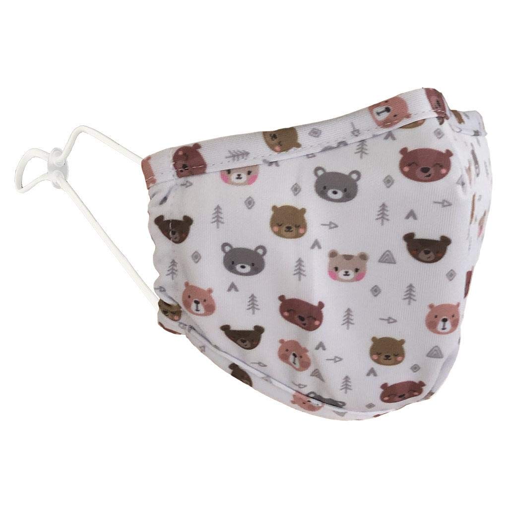Aquarias Kids/Childrens Face mask - Reusable, washable, adjustable face covering - Teddies
