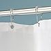 InterDesign York Waffle Weave Shower Curtain – Mold & Mildew Resistant Hotel Weight Bathroom Curtain, White, 72” x 84”, Long