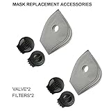 Dukars Dust Mask Sports Mask, Activated Carbon Filtration Exhaust Gas Anti Pollen Allergy PM2.5 Workout Running Motorcycle Cycling Mask (Carbon Filter)