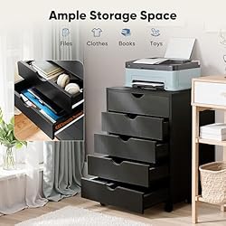 OLIXIS 5 Drawer Mobile File Cabinet Under Desk
