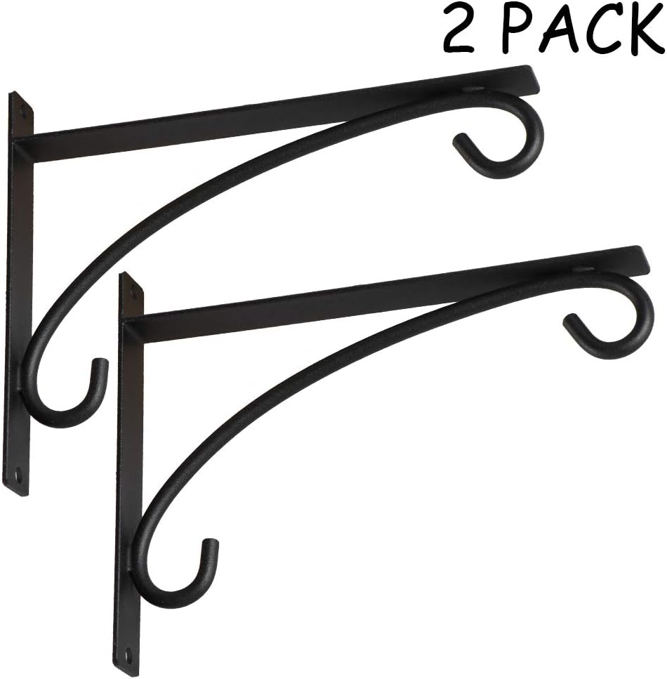 XIDING 2 Pack Premium Retro Metal Plante Bracket Bird Feeders Hook, Perfect Wall Mount Bracket DIY Accessories, for Wind Chimes, Lanterns, Wall Brackets and More
