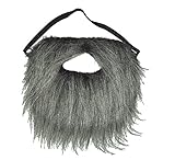 Gray Faux Fake Pirate Buccaneer Old Man Beard