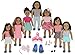PZAS Toys 7 Outfit Set, 18 Inch Doll Clothes with Shoes, Compatible with All 18 Inch Doll Clothes, Accessories Included
