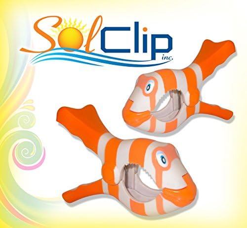Towel clips, pegs, clamps, clothespins, épingles, pinces à serviette de plage, SolClip, Canada, Tropical Fish