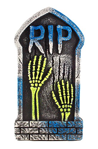 R.I.P. Skeleton Hands Tombstone Black Light Decorative Halloween Yard Sign by Bauer Pacific