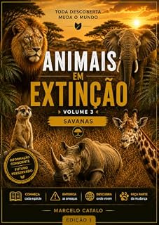 Livro Animais em Extinção: Savanas