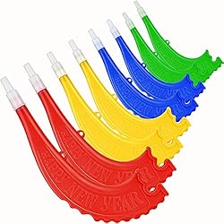 8 Pieces Plastic Shofar Horn Colorful Rosh Hashanah