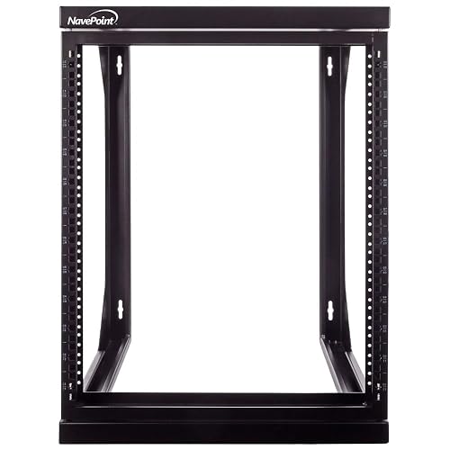 NavePoint 12U Open Frame Server Rack for 19