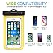 MoKo Waterproof Phone Pouch, Cellphone Case Dry Bag with Armband & Lanyard Compatible with iPhone X/Xs/Xr/8 Plus/8/7/6S Plus, Samsung Galaxy S9 Plus/S9/Note 9/Note 8 - Yellow