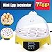 Xuliyme Mini 7 Egg Hatcher Incubator with Temperature Control, Digital Poultry General Purpose Incubators for Chickens Ducks Birds (7 Egg)
