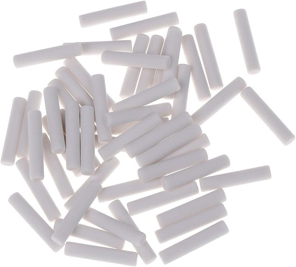 Photo 1 of 50PCS White Cylinder Eraser Refills (5x25mm) - Premium Rubber Mechanical Pencil Erasers for Sketching, School and Office Supplies