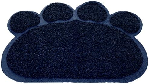 Litter Mat - Hometec Premium Cat Scatter Control and Kitty Tracking Litter from the Box - Soft for Paws (Dark Blue 2-Pack)