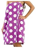 byLora Terry Cotton Spa Wrap for Womens - One Size, Light Purple