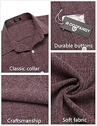 COOFANDY Men's Casual Button Down Shirt Chambray