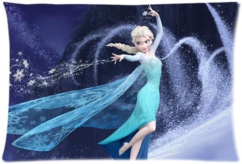 Frozen Disney Movie 3D Cartoon Frozen Anna And Elsa Custom Silk Pillowcase Pillow Cases Covers Home Bedding Pillow Case Standard Size 20"x30" Two Side-09