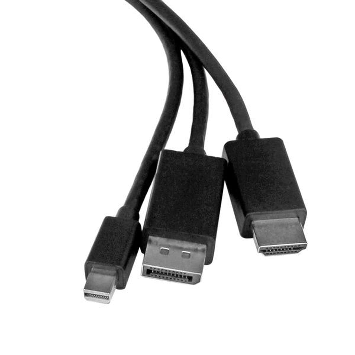 StarTech.com 2m 6 ft HDMI, DisplayPort or Mini DisplayPort to HDMI Converter Cable - HDMI, DP or Mini DP to HDMI Adapter Cable (DPMDPHD2HD), black