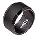 Jude Jewelers 15mm Stainless Steel Tungsten Carbide Matte Black Brushed Ring Wedding Engagement Anniversary