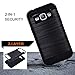 J1 Case 4.3inch (2015),Kmall [Metal Brushed Texture] Hybrid Dual Layer Full-Body Shockproof Protective Cover Skin Shell for Samsung Galaxy J1 J100H / J100VZ (Black)