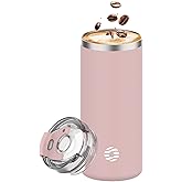 CUPYUOOU 20oz Coffee Tumbler, Insulated Coffee Mug With Flip Lid, Stainless Steel Water Bottle, Double Wall Vacuum Thermal Cu