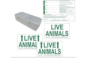 DRYFUR Kennel Travel Kit for Pets - Hook-On Dish & Live Animal Labels (Petite)