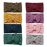 Cute Baby Girls Headbands and Bows for Newborn Infant Toddler, Stretchy Nylon Baby Headbands Headwrap Bows Hair Accessories