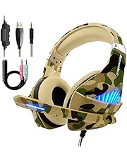 Beexcellent PS4 Xbox One Cuffie Gaming Stereo Deep Bass Noise Cancelling Headset Auricolare Gioco con Microfono Volume Controllo LED light per PC, Mac, Tablet, Smartphone