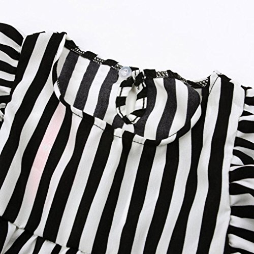 Clearance Toddler Kids Baby Girls Outfit Summer Clothes Striped SleevelessT-Shirt Tops+Shorts Pants Set (Black, 4/5T) - Thumbnail 4
