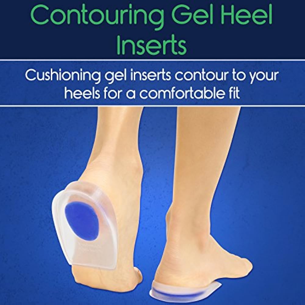 Silicone Gel Heel Cups Vivesole Shoe Inserts Plantar Fasciitis Sore