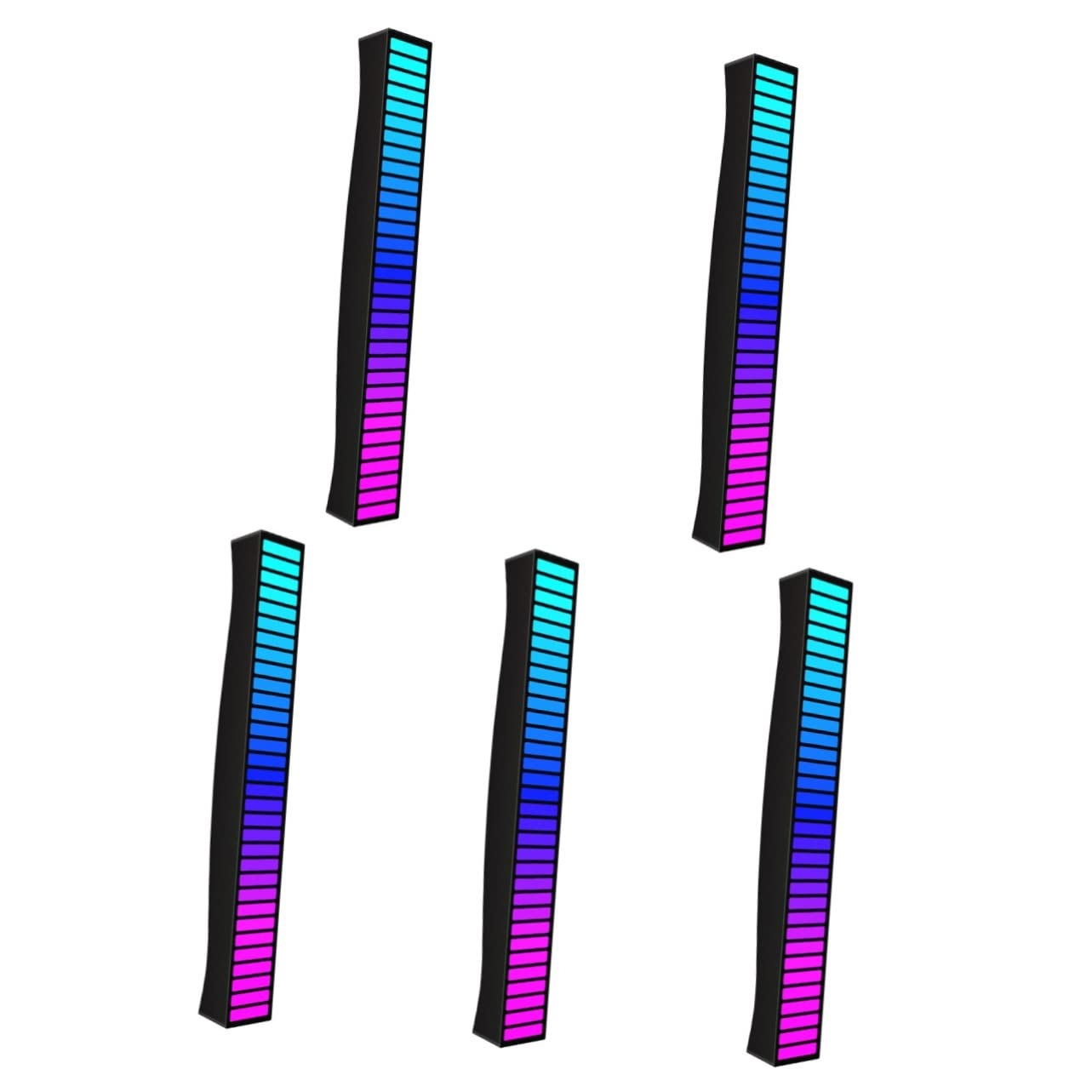 LABRIMP 5pcs Rhythm Lamp Rgb Usb Powered Car Night Light Atmosphere Light for Bedroom and Sound Control Lamp