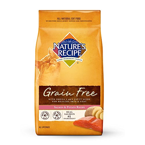 Nature's Recipe Grain Free Dry Cat Food, Salmon and Potato Recipe, 5-Pound