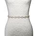 Thin Wedding Bridesmaid Dress Rhinestone Bridal Sash Belt with Crystal & Beads (18